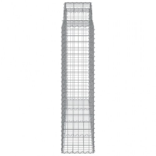 Buede gabionkurve - 5 stk. 200×50×160/180 cm i galvaniseret jern