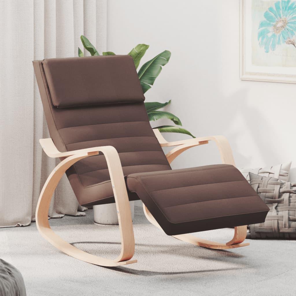 Gyngestol Stof Mørkebrun