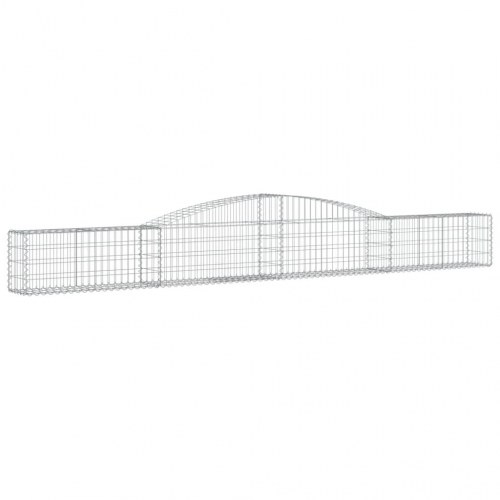 Buede gabionkurve 4 stk. 400x30x40/60 cm galvaniseret jern