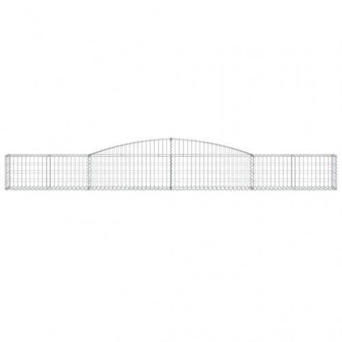 Buede gabionkurve 4 stk. 400x30x40/60 cm galvaniseret jern