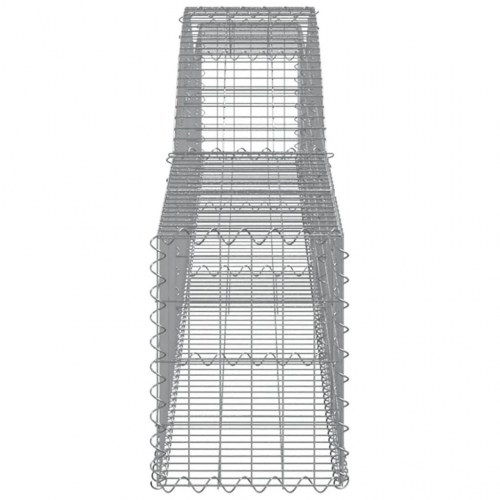 Buede gabionkurve 4 stk. 400x30x40/60 cm galvaniseret jern