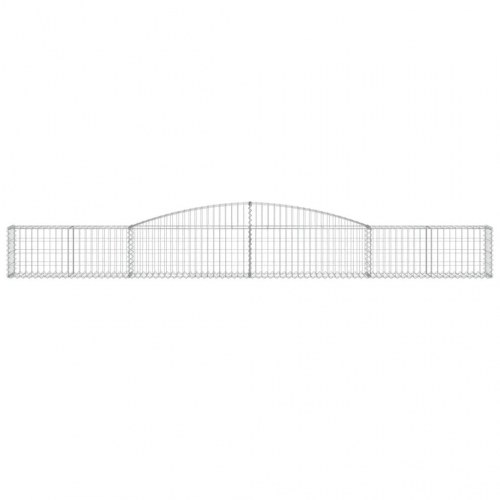 Buede gabionkurve 7 stk. 400x30x40/60 cm galvaniseret jern