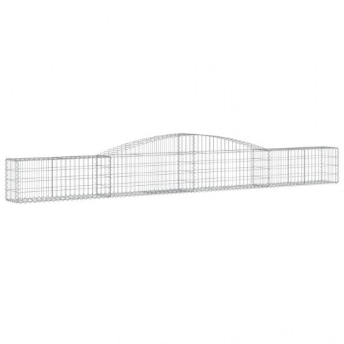 Buede gabionkurve 10 stk. 400x30x40/60 cm galvaniseret jern