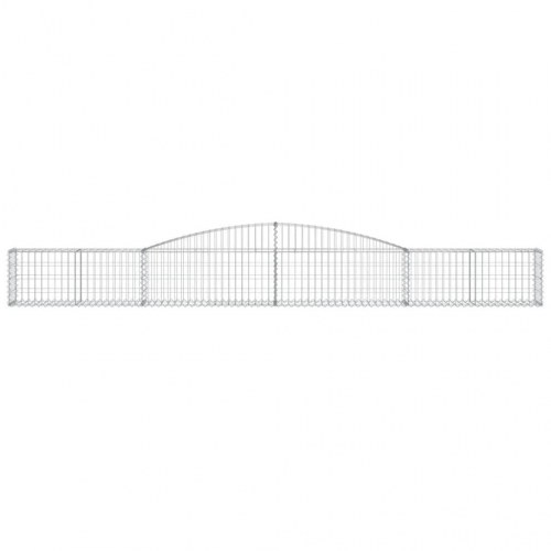 Buede gabionkurve 10 stk. 400x30x40/60 cm galvaniseret jern
