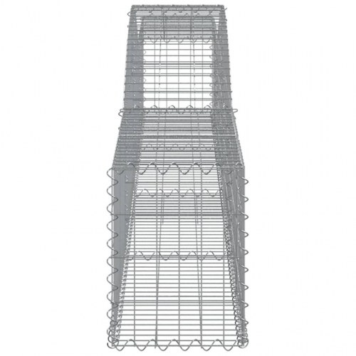 Buede gabionkurve 10 stk. 400x30x40/60 cm galvaniseret jern