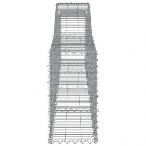 Buede gabionkurve - 5 stk. 400 × 30 × 60/80 cm i galvaniseret jern