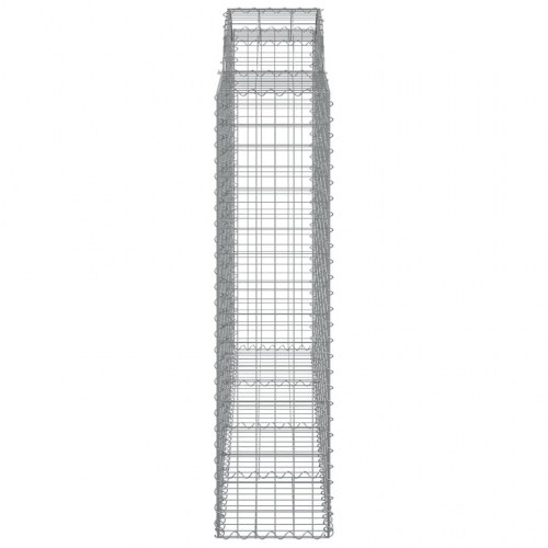 Buede gabionkurve - 9 stk. 200×50×160/180 cm i galvaniseret jern