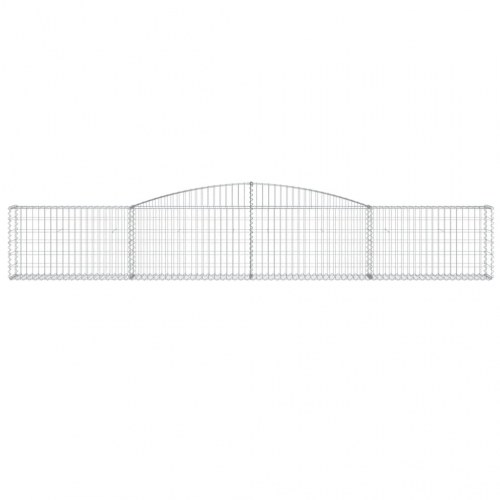 Buede gabionkurve - 7 stk. 400×30×60/80 cm i galvaniseret jern