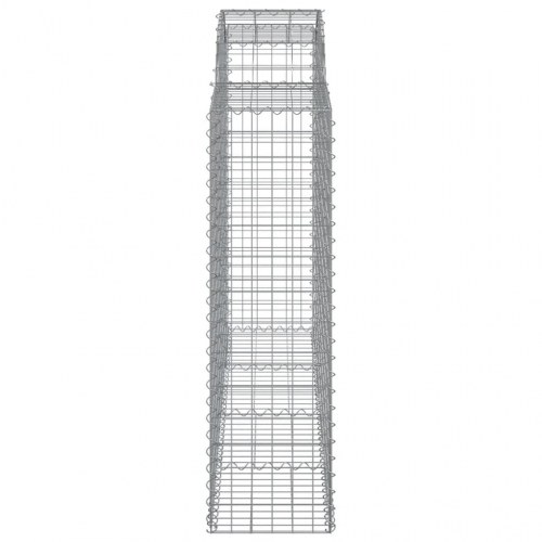 Buede gabionkurve - 5 stk. 200×50×140/160 cm i galvaniseret jern