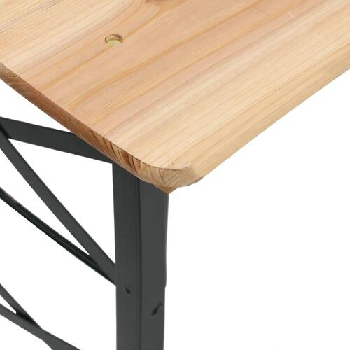 Foldbart barbord 170x50x75/105 cm massivt grantræ