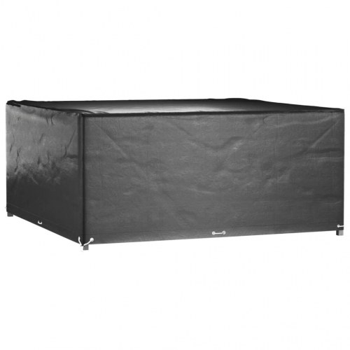 Havemøbelovertræk - 2 stk. firkantede 250 × 250 × 90 cm, sort, 16 øjer