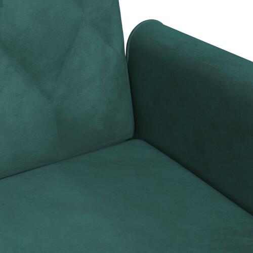 Sovesofa med armlæn velour mørkegrøn