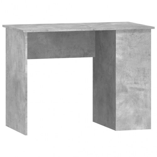 Skrivebord med hylder 100×55×75 cm - konstrueret træ, betongrå