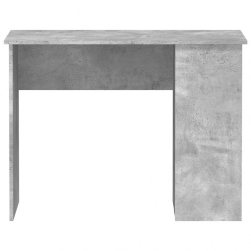 Skrivebord med hylder 100×55×75 cm - konstrueret træ, betongrå