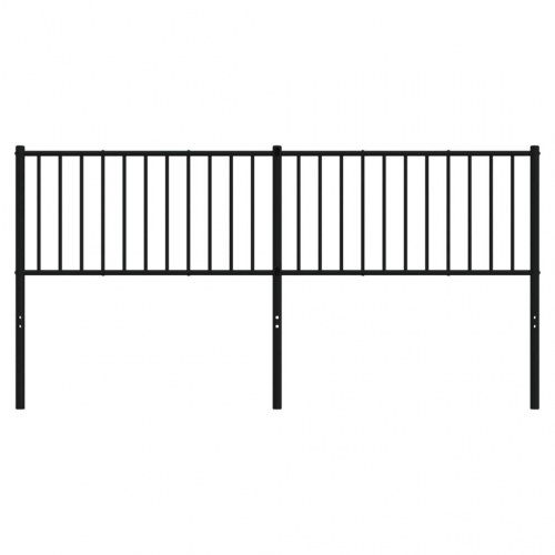 Sengegavl i metal 180 cm - sort, klassisk design