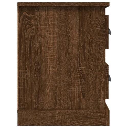 Tv-bord 102x35,5x47,5 cm konstrueret træ brun egetræsfarve
