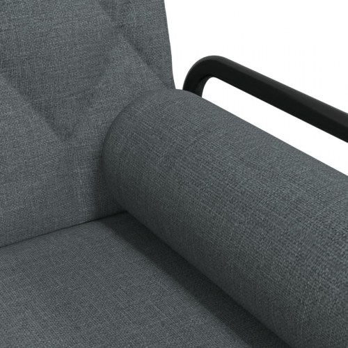 Sovesofa med armlæn stof mørkegrå