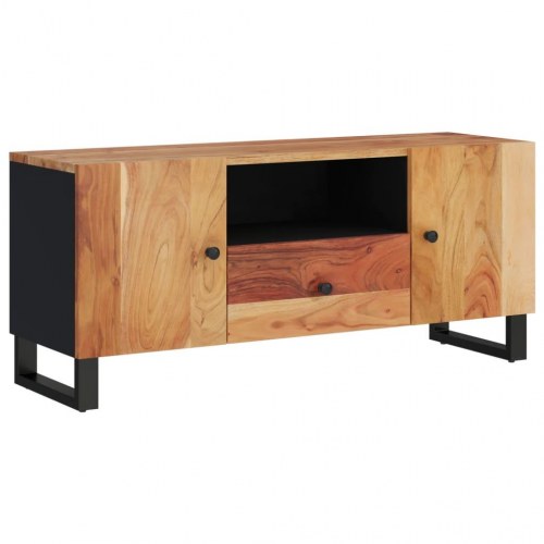 Tv-bord i massivt akacietræ - 105 × 33,5 × 46 cm