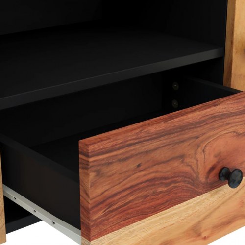 Tv-bord i massivt akacietræ - 105 × 33,5 × 46 cm