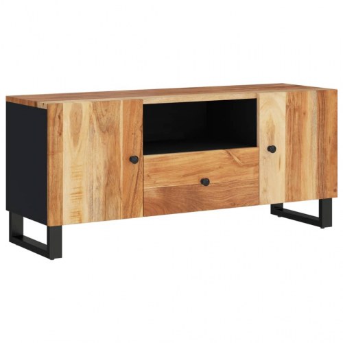 Tv-bord i massivt akacietræ - 105 × 33,5 × 46 cm