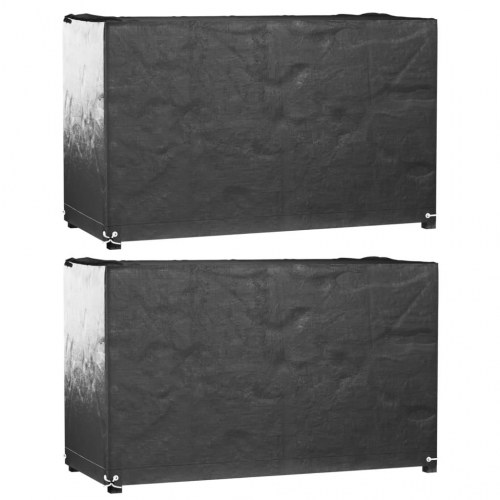Havemøbelovertræk 2 stk. - 125 × 55 × 75 cm, rektangulært med 8 øjer