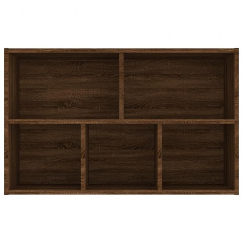 Bogreol/skænk 50x25x80 cm konstrueret træ brun egetræsfarve