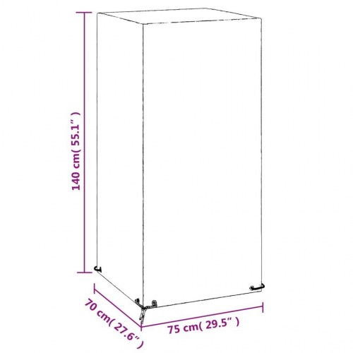 Overtræk til havestole 75 x 70 x 140 cm - sort