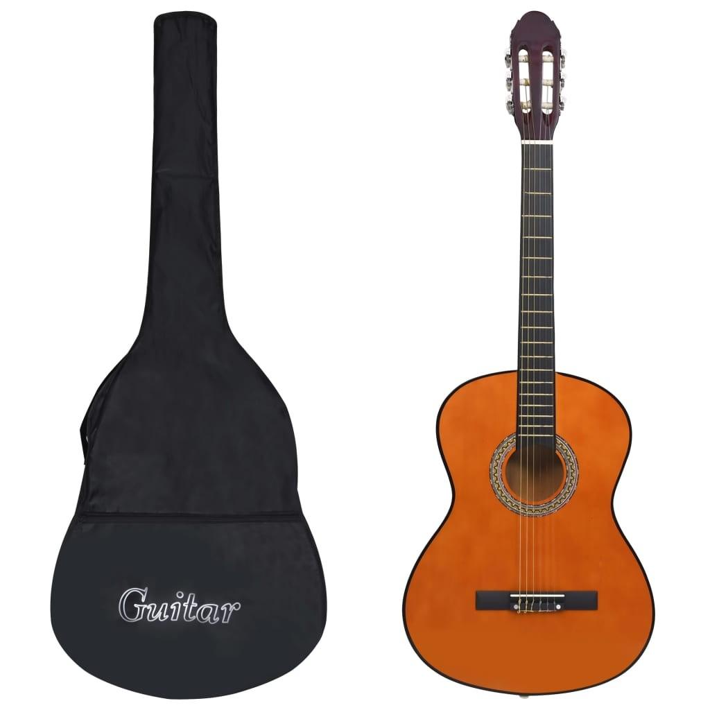 Lima angivet overskæg Klassisk guitar med taske for begyndere og børn 1/2 34"