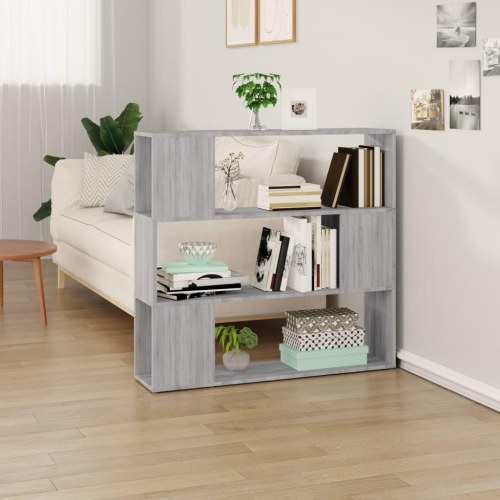 Bogreol/rumdeler 100 × 24 × 94 cm - grå sonoma-eg