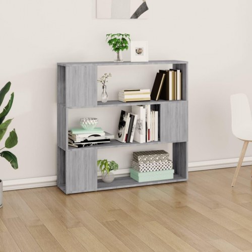 Bogreol/rumdeler 100 × 24 × 94 cm - grå sonoma-eg
