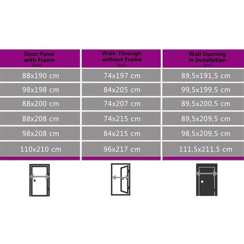 Hoveddør 88x208 cm PVC hvid