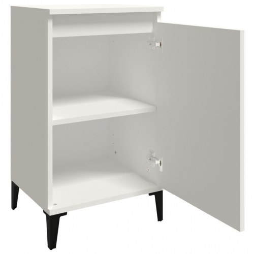 Sengeborde 2 stk. 40x35x70 cm konstrueret træ hvid