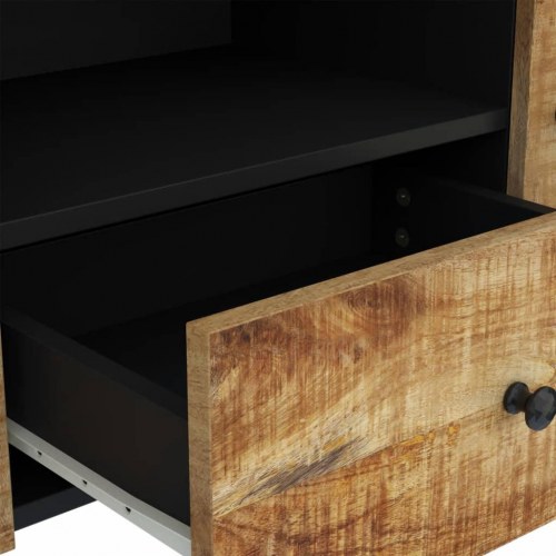Tv-bord 105×33,5×46 cm i massivt mangotræ og konstrueret træ