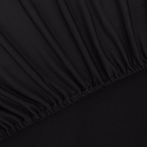 Sofabetræk elastisk polyesterjersey sort