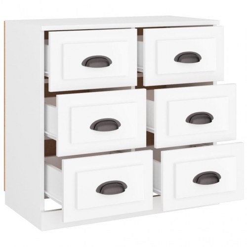 Skænk med 6 skuffer 70 x 35,5 x 67,5 cm - hvid