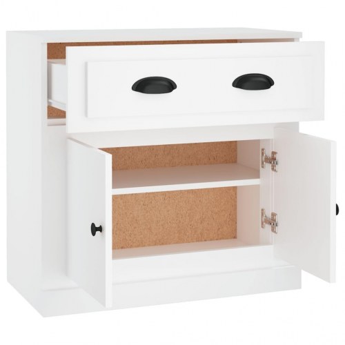 Skænk med 1 skuffe og 2 låger 70 x 35,5 x 67,5 cm - hvid
