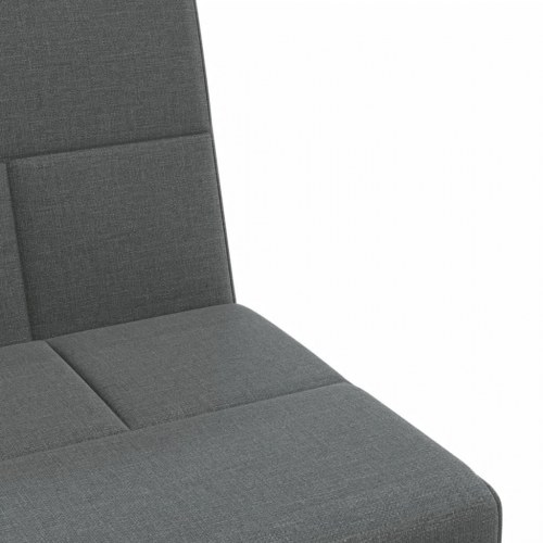 Sovesofa med kopholdere i stof - mørkegrå, justerbart ryglæn