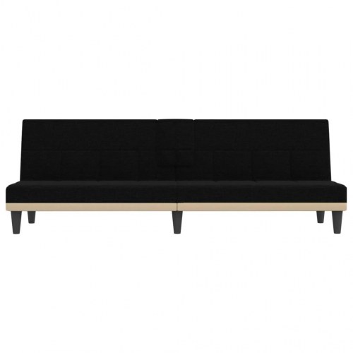 Sovesofa med kopholdere stof sort