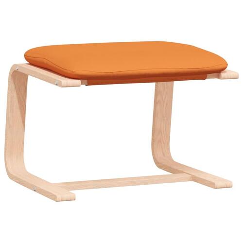 Fodskammel 51x41x40 cm stof mørkegul