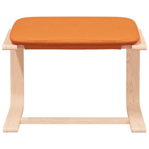 Fodskammel 51x41x40 cm stof mørkegul