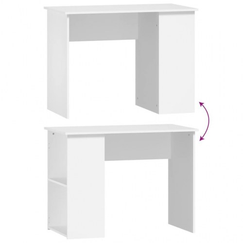 Skrivebord 100x55x75 cm konstrueret træ hvid