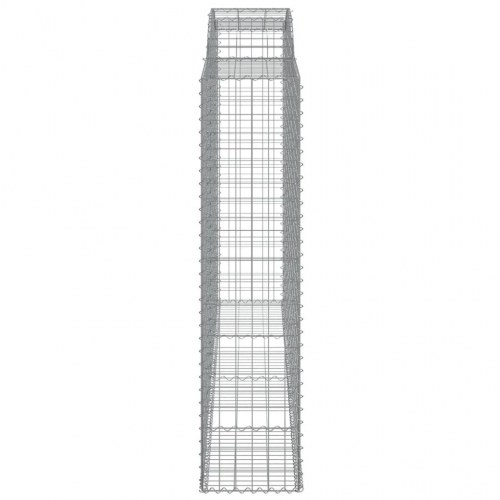Buede gabionkurve 2 stk. - 300×50×200/220 cm i galvaniseret jern