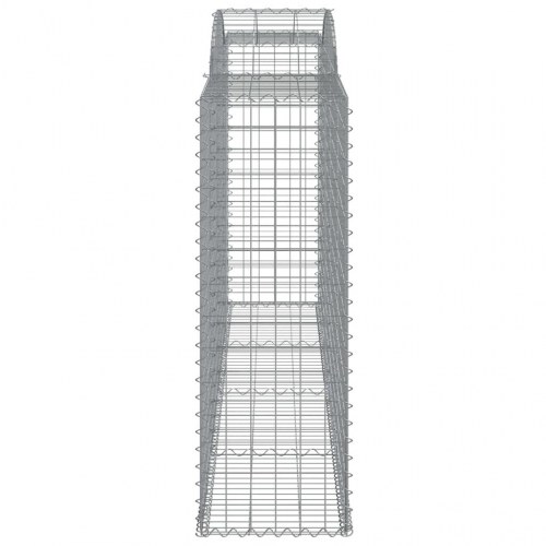 Buede gabionkurve - 7 stk. 300×50×140/160 cm i galvaniseret jern