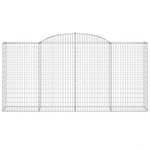 Buede gabionkurve - 8 stk. 300×50×140/160 cm i galvaniseret jern