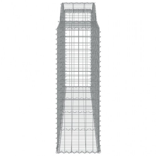 Buede gabionkurve 5 stk. 300×50×140/160 cm - galvaniseret jern