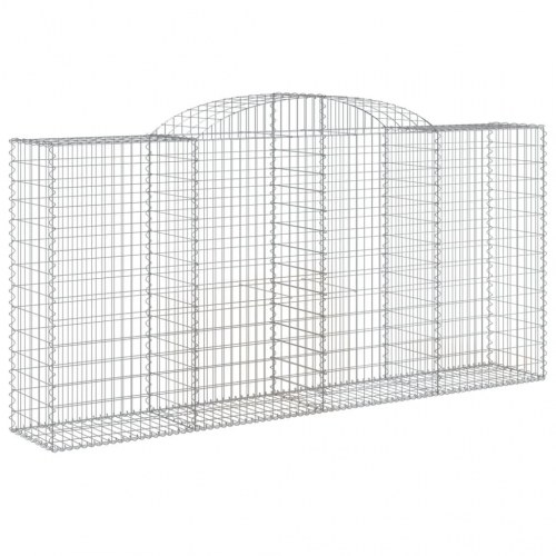 Buede gabionkurve - 6 stk. 300×50×140/160 cm i galvaniseret jern
