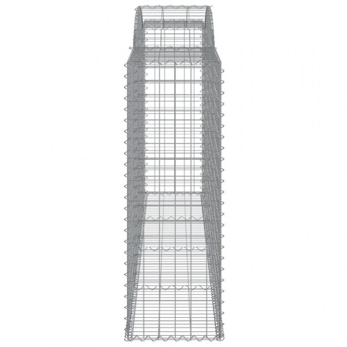 Buede gabionkurve - 6 stk. 300×50×140/160 cm i galvaniseret jern