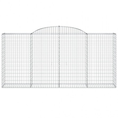 Buede gabionkurve - 3 stk. 300×50×140/160 cm i galvaniseret jern
