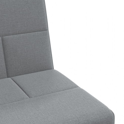 Sovesofa med kopholdere i stof - lysegrå, justerbart ryglæn