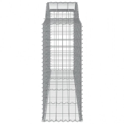 Buede gabionkurve - 12 stk. 300 x 50 x 120/140 cm i galvaniseret jern